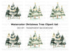 Christmas Tree Forest Clipart Bundle