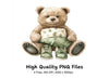 Teddy Bear with Green Pillow and Shoes Clipart Bundle
