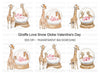Giraffe Love Snow Globe Clipart Bundle