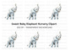 Adorable Baby Elephant Clipart Bundle