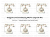 Vintage White Rotary Phone Clipart Bundle