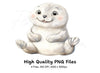 Adorable Baby Seal Clipart Bundle