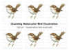Charming Little Brown Bird Clipart Bundle