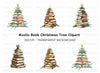 Christmas Book Tree Clipart Bundle