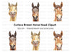 Realistic Horse Head Clipart Bundle