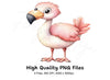 Cute Flamingo Clipart Bundle