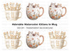 Kittens in Mugs Clipart Bundle
