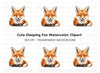 Sleeping Fox Head Clipart Bundle