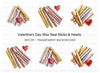 Metallic Wax Seal Sticks with Hearts Clipart Bundle