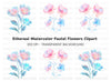 Ethereal Pastel Floral Clipart Bundle