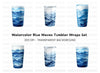 Blue Waves Tumbler Clipart Bundle