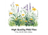 Wildflower Meadow Clipart Bundle