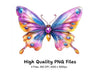 Jeweled Butterfly Clipart Bundle