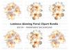 Glowing White Floral Clipart Bundle