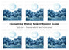 Winter Forest Moon Clipart Bundle