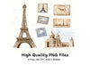 Parisian Landmarks Clipart Bundle