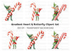 Christmas Elves with Candy Canes Clipart Bundle