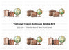 Vintage Travel Globes Clipart Bundle
