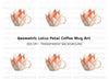 Elegant Lotus Teacup Clipart Bundle