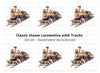 Vintage Steam Train Clipart Bundle