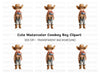 Cute Cowboy Kid Clipart Bundle