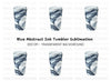 Blue Leaves Tumbler Clipart Bundle