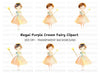 Cute Princess Ballerina Duo Clipart Bundle