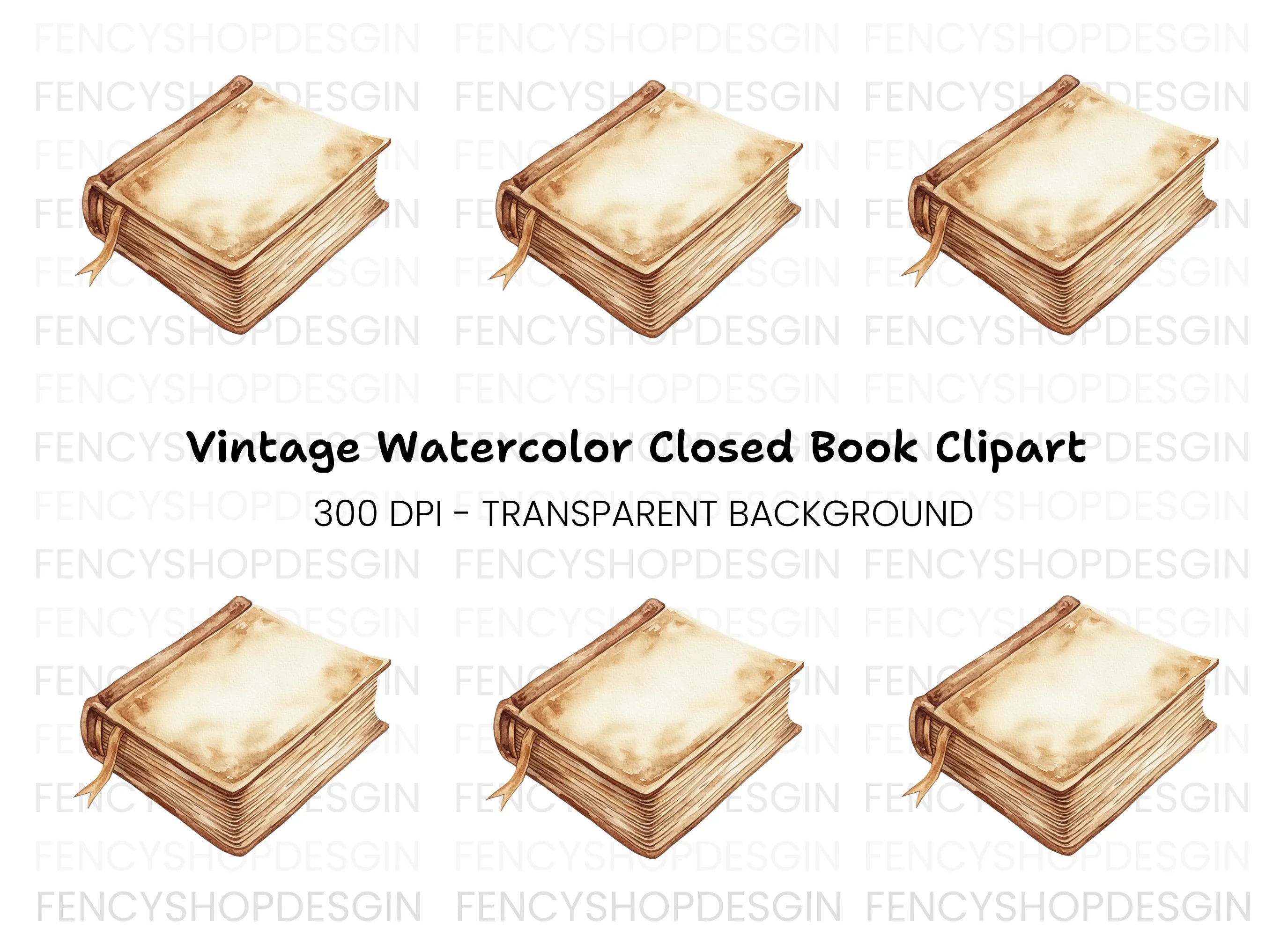Aged Book Clipart Bundle