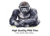 Sitting Gorilla Clipart Bundle