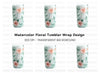 Floral Embossed Tumbler Clipart Bundle