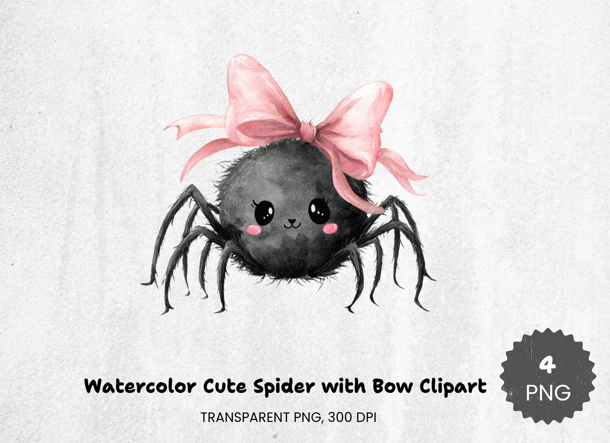 Cute Spider with Bow Clipart Bundle - CraftNest - Digital Crafting and Art
