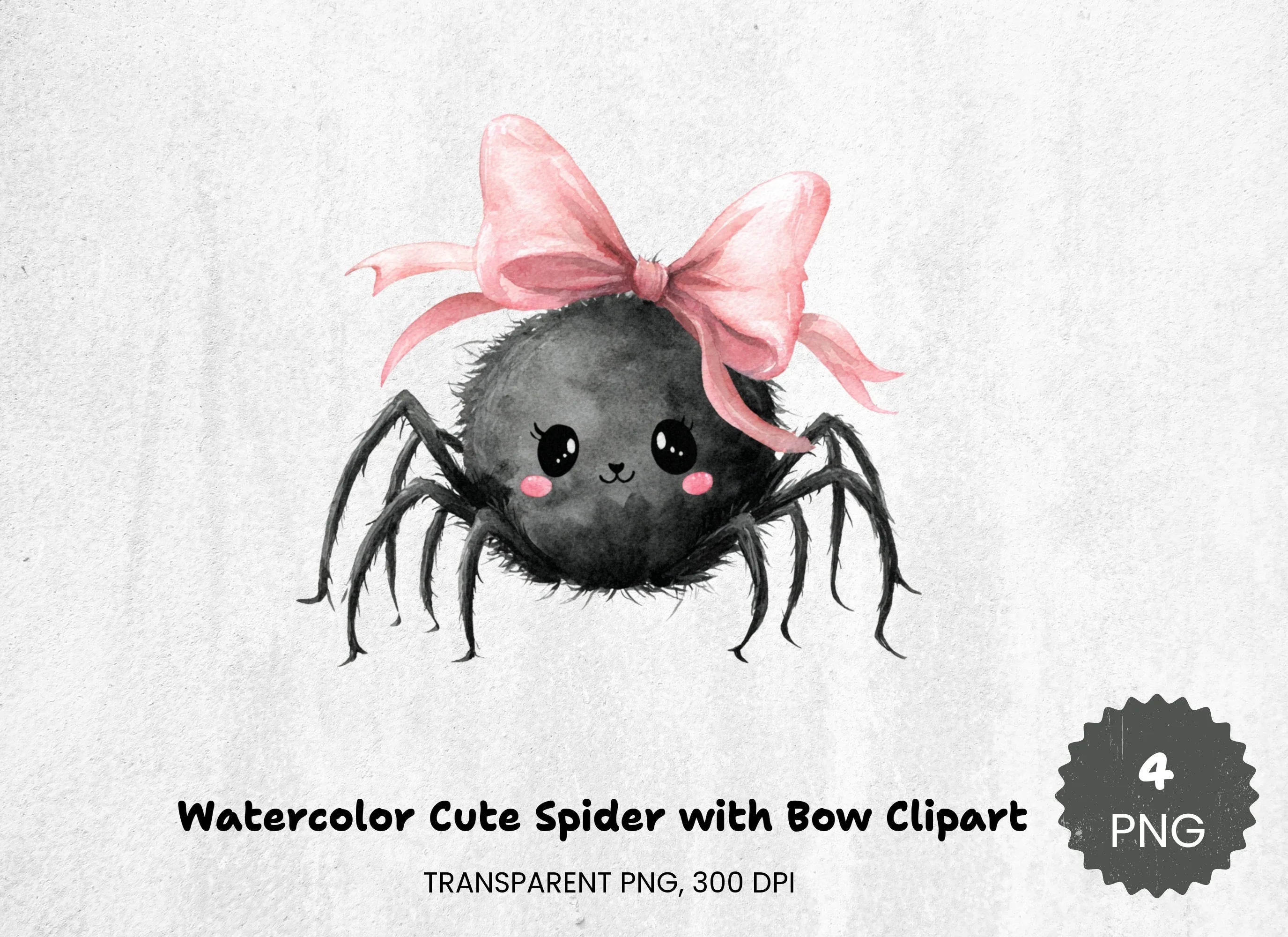 Cute Spider with Bow Clipart Bundle - CraftNest - Digital Crafting and Art