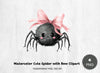 Cute Spider with Bow Clipart Bundle