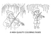 Winter ViolinistFun Coloring Books