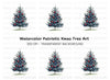 Patriotic Christmas Tree Clipart Bundle