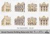 Grand Classical Building Clipart Bundle