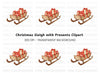 Christmas Sleigh with Gifts Clipart Bundle