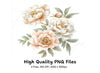 Elegant White Peony Flower Clipart Bundle