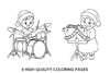 Christmas Flute Player Coloring Books