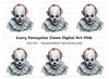 Creepy Clown Clipart Bundle