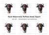 Majestic Buffalo Head Clipart Bundle