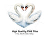 Swans Heart Clipart Bundle