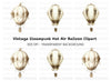Vintage Hot Air Balloon Clipart Bundle