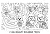 Autumn Forest Maze for Kids Coloring Books