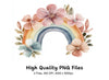 Boho Rainbow Clipart Bundle
