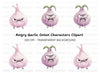 Grumpy Garlic and Onion Duo Clipart Bundle