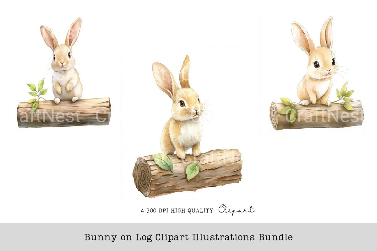 Bunny On Clipart Illustrations Log Book