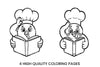 Chef Turkey Reading Planner Coloring Books