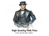 Elegant Victorian Men's Fashion Clipart Bundle