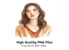 Pretty Women Wavy Hair Clipart Bundle